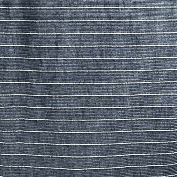 Talbots Shirt Womens Medium Gray White Striped Lightweight Sweatshirt Athleisure - Picture 6 of 8